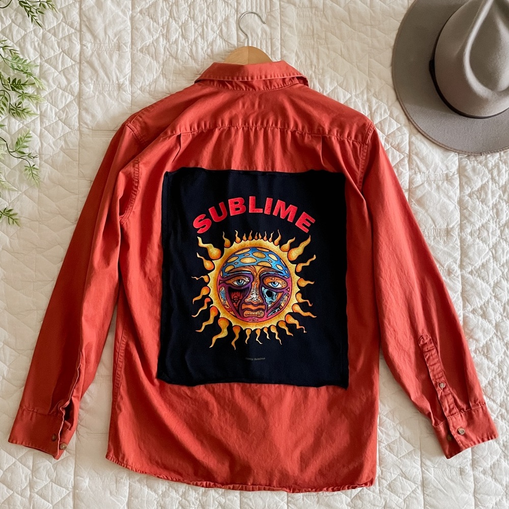 Upcycled Sublime Button Down Shirt Jacket